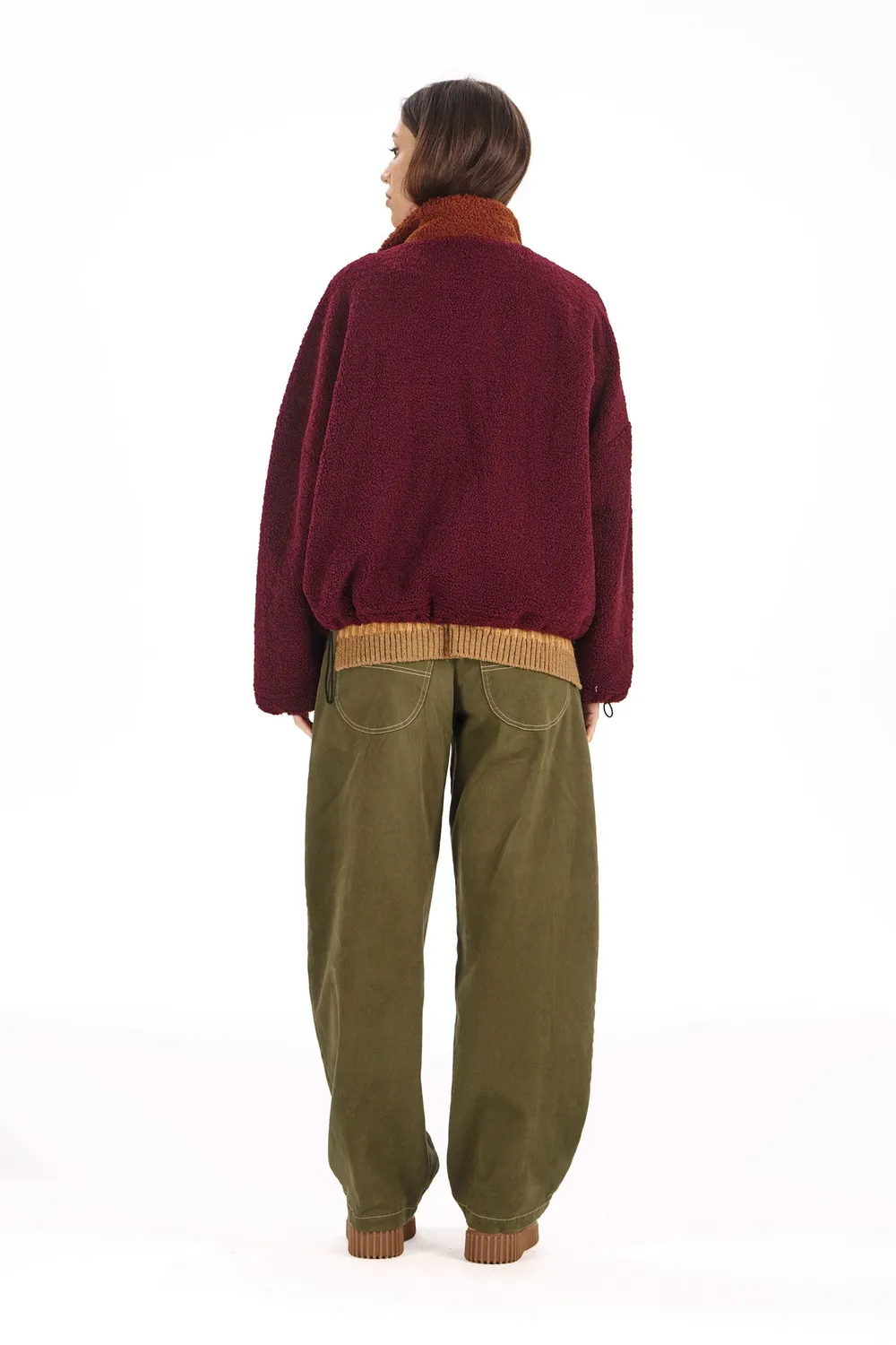 Komodo Lydia Fleecejacke Weinrot Recycling-Fleece