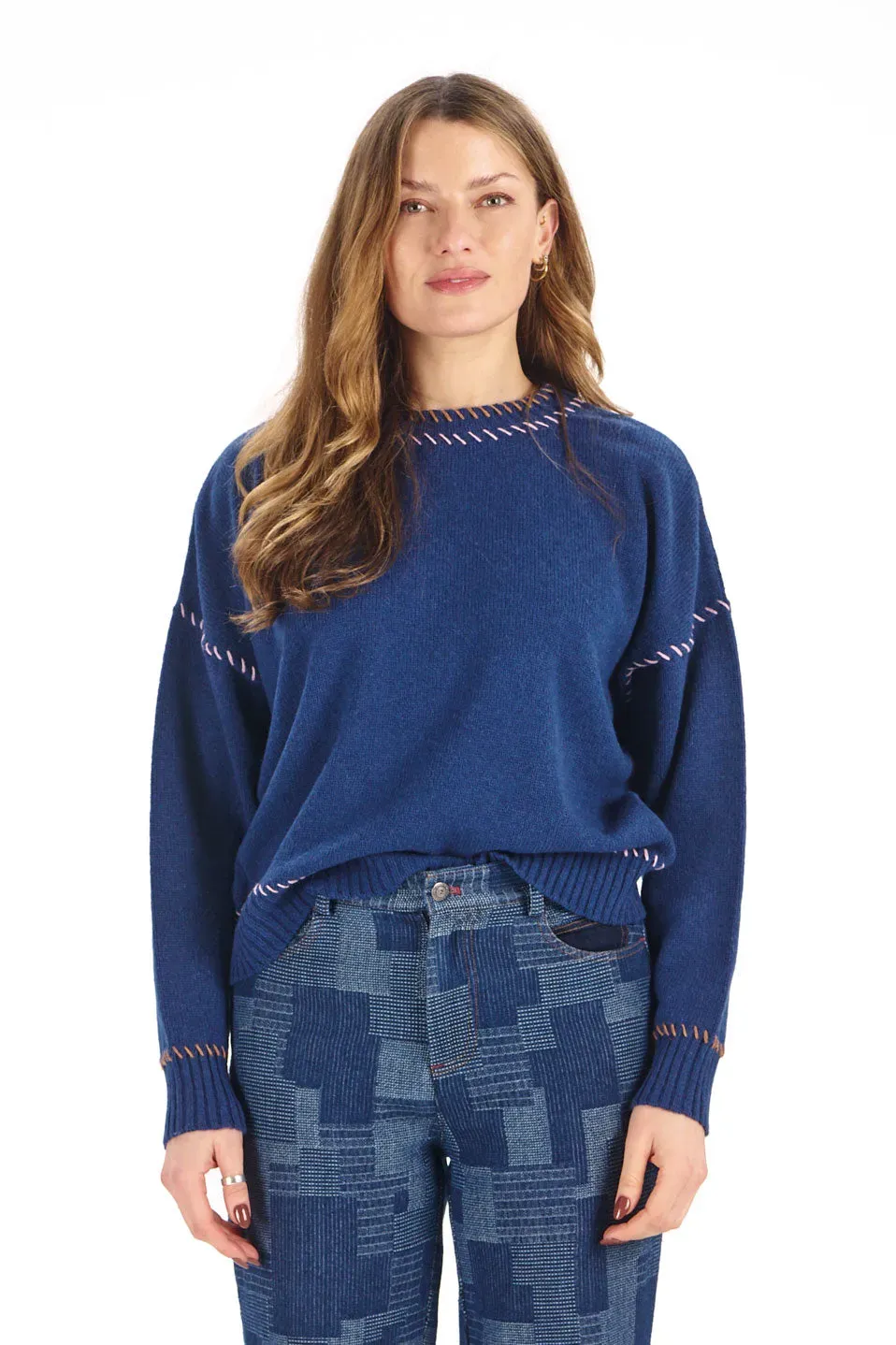KOMODO ROSA Pullover Navy Merino Größe 2 Damen
