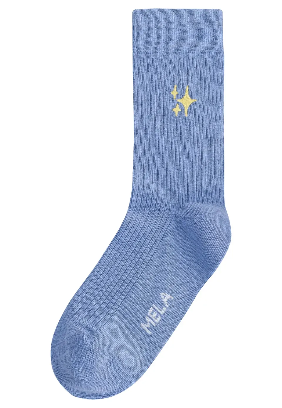 MELA Stickerei Socken forgetmenot stars 35-38 Baumwolle