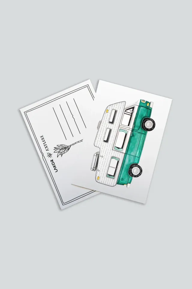 LAKOR Forest Camper Postkarte White Recyclingpapier
