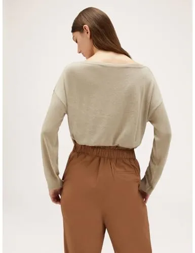 Motivi Oversize-Pullover Lurex U-Boot-Ausschnitt