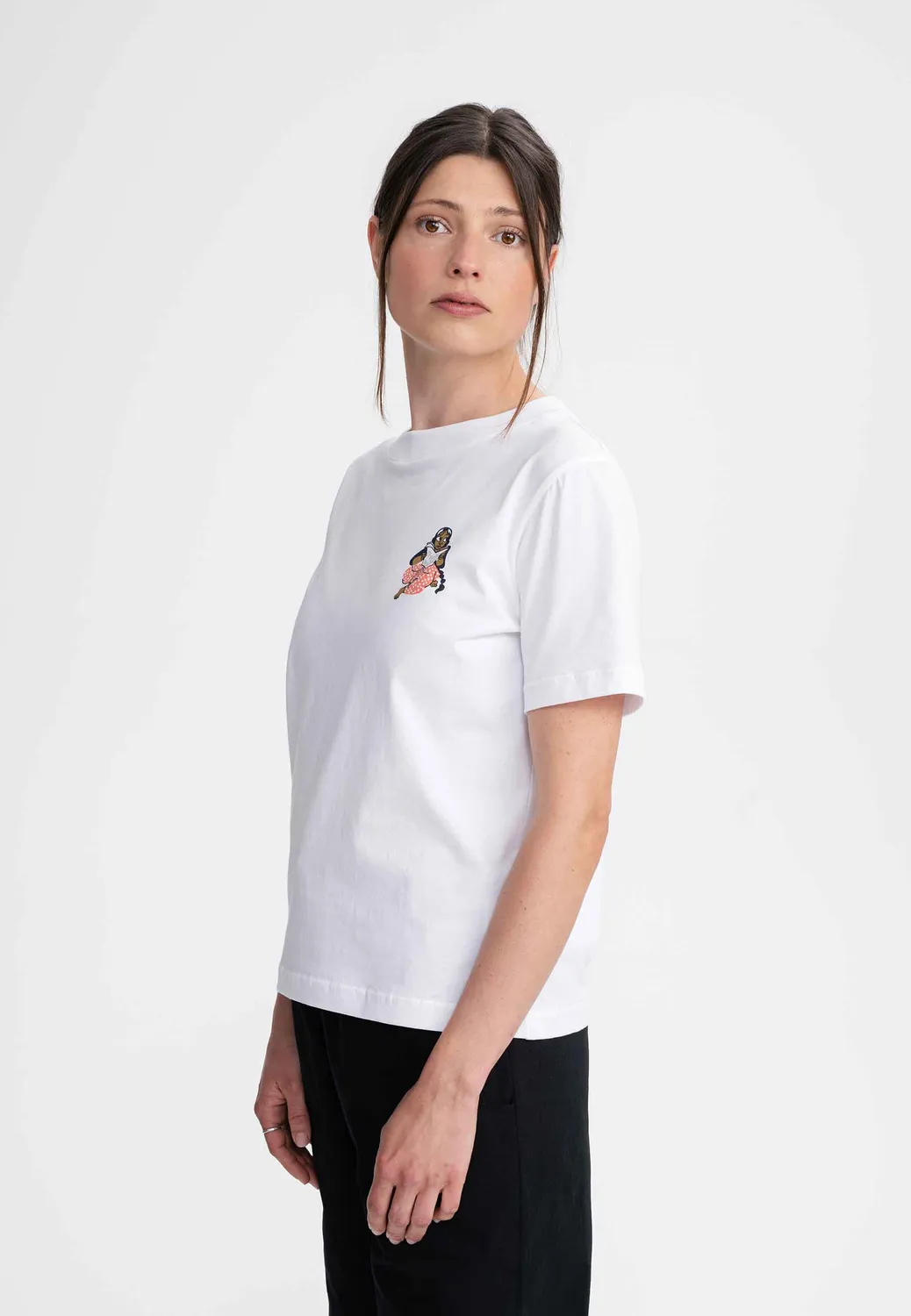 MELA Kruttika Artist Edition T-Shirt weiß Print thymian comic Bio