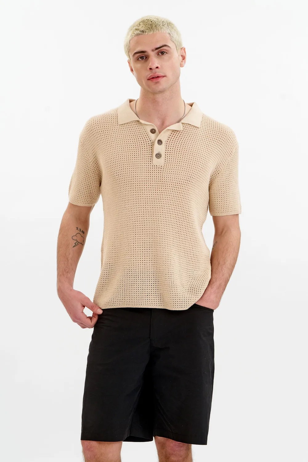 Komodo Oliver Strickpolo Cream Bio-Baumwolle