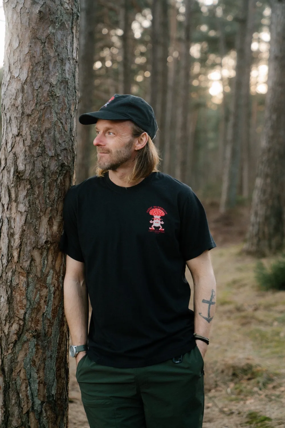 LAKOR Toxic Mushroom T-Shirt Moonless Night Bio-Baumwolle