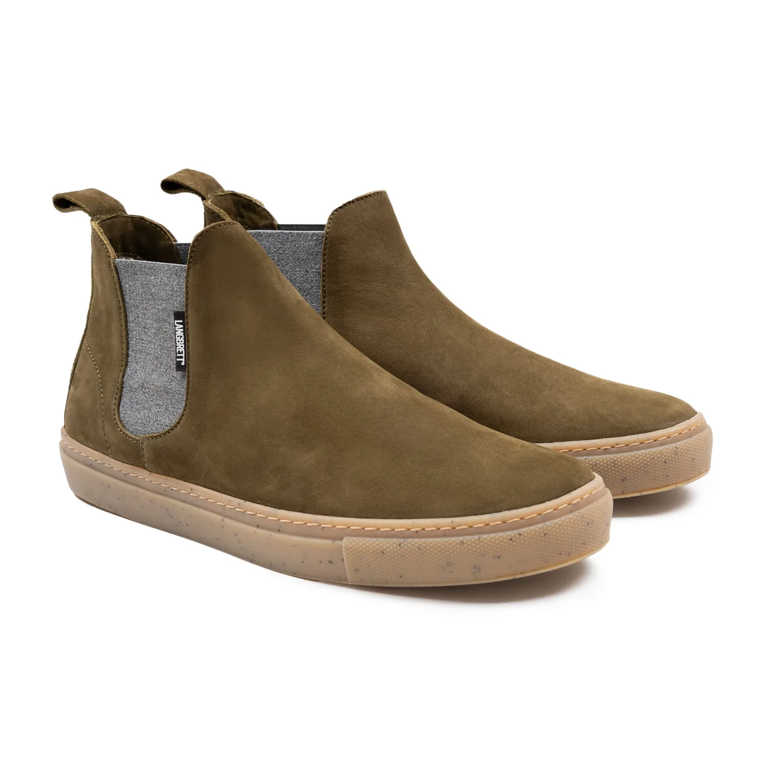 PLD Boots Nubukleder Chelsea-Boots Bio pflanzlich gegerbt