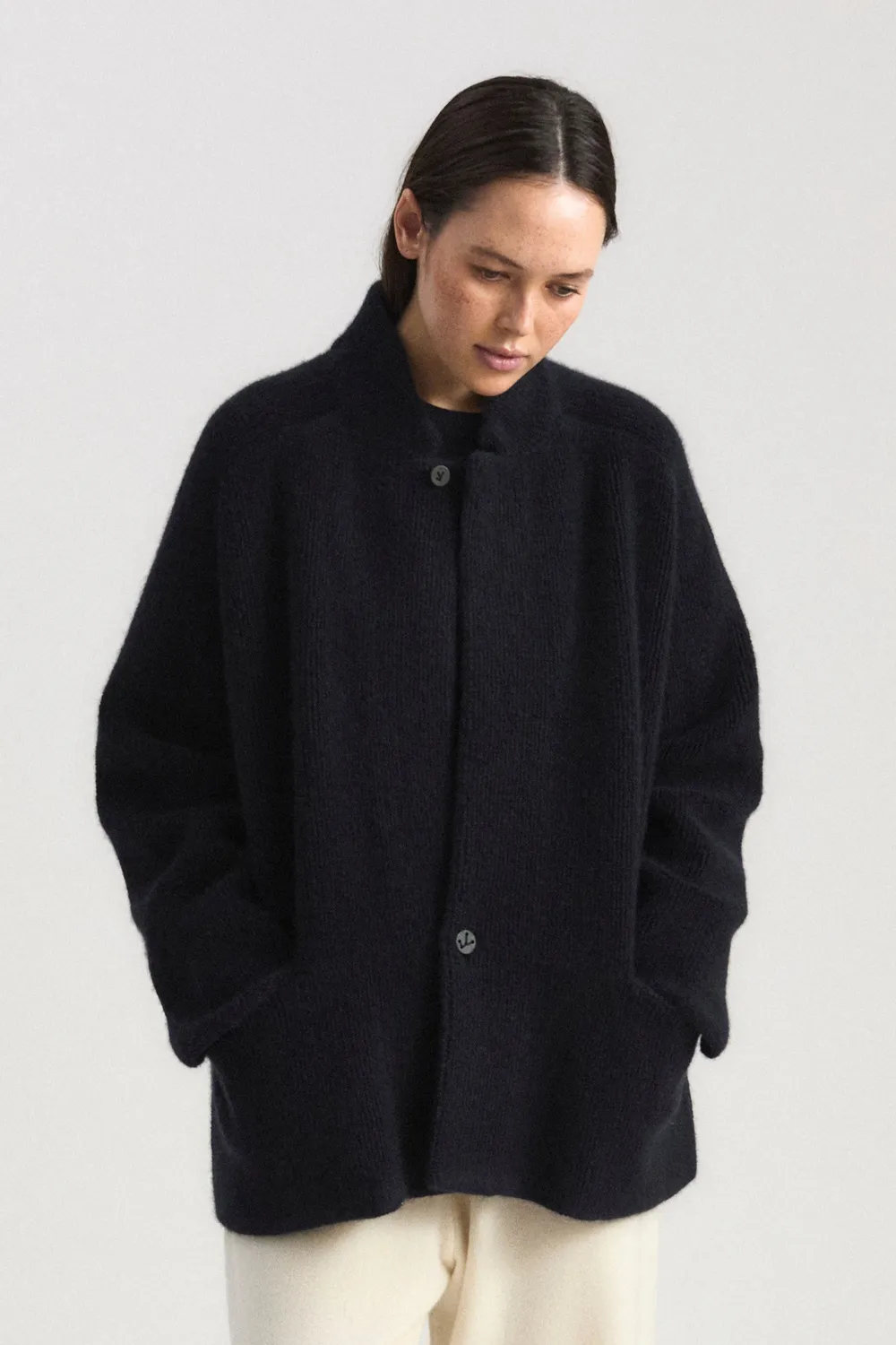 Oyuna Arun Jacke Ocean aus Kaschmir