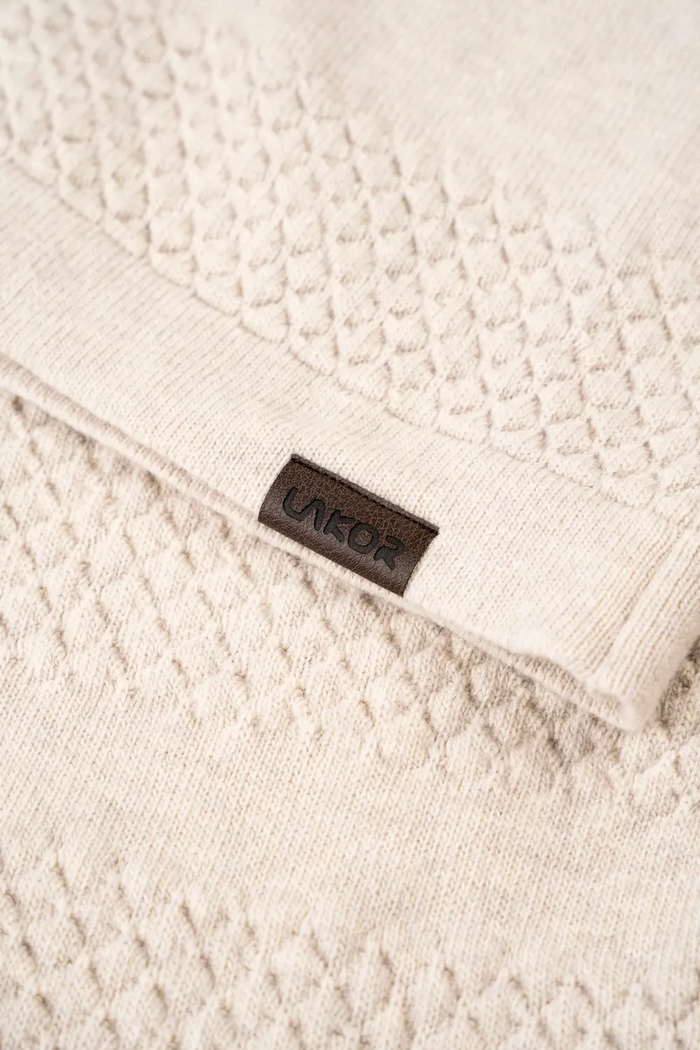 LAKOR Haddock Knit Strickpullover Off White Wolle