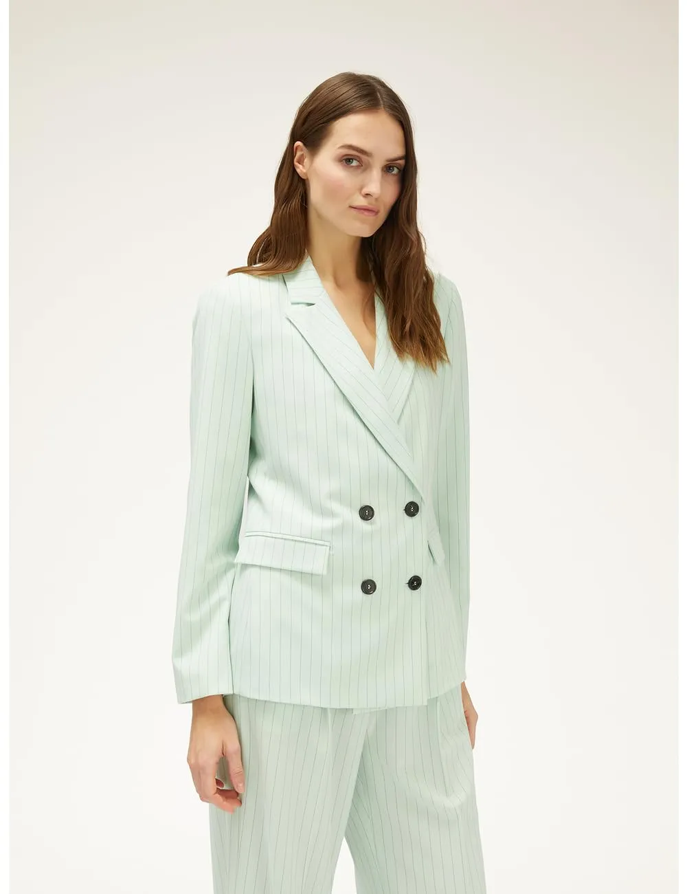 Motivi Spring Summer 24 Nadelstreifen Blazer Jacke Viskose