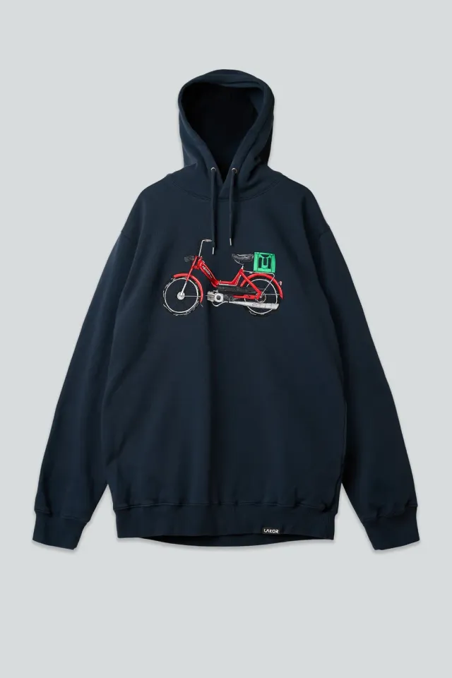LAKOR Red Maxi Blueberry Hoodie blau Bio-Baumwolle