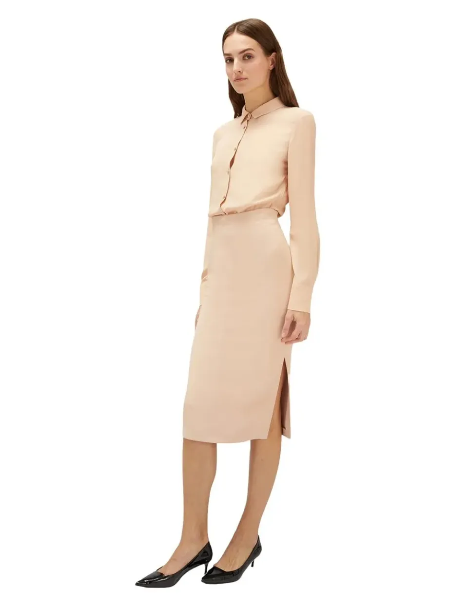 Motivi Limited Edition Body-Hemdbluse Rosa 44 Crepe
