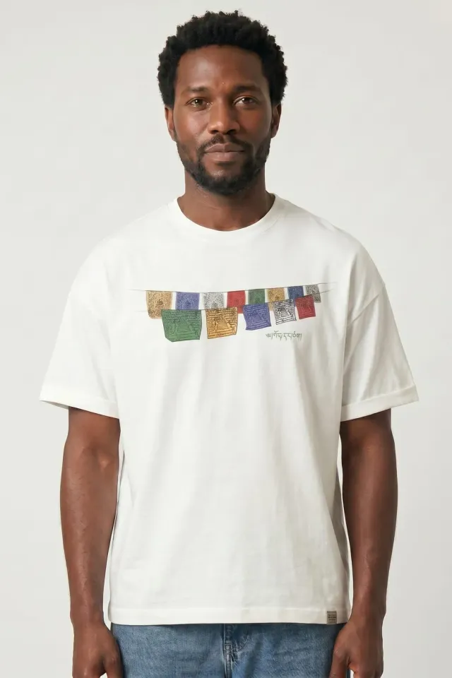 KOMODO FREE TIBET T-Shirt Off White Bio-Baumwolle