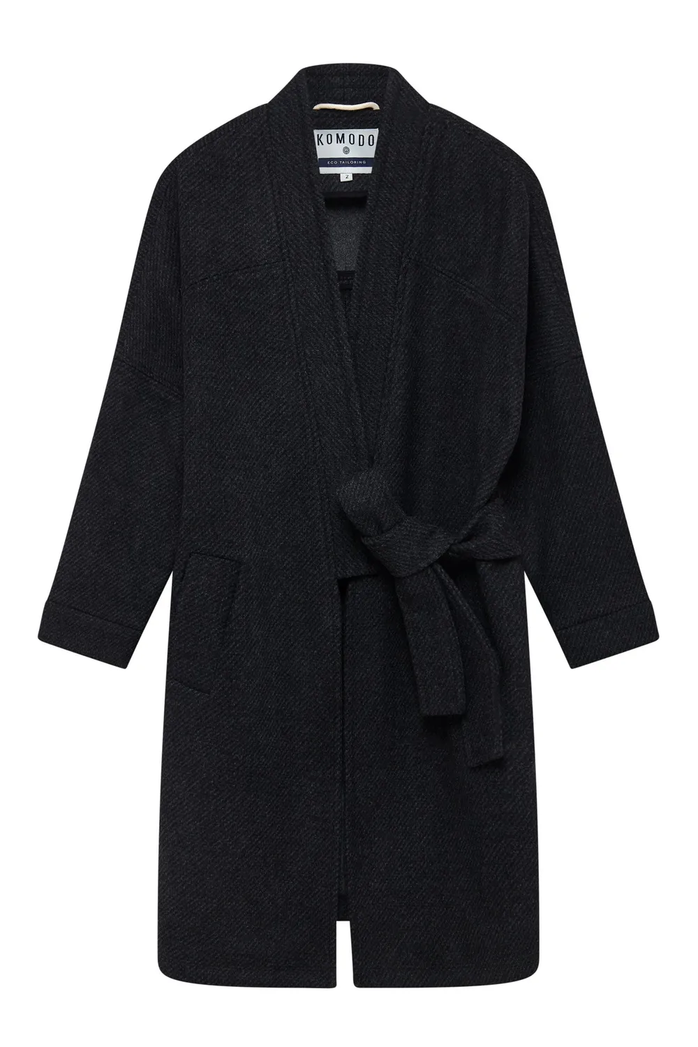 KOMODO KAIA Wollmantel charcoal Twill