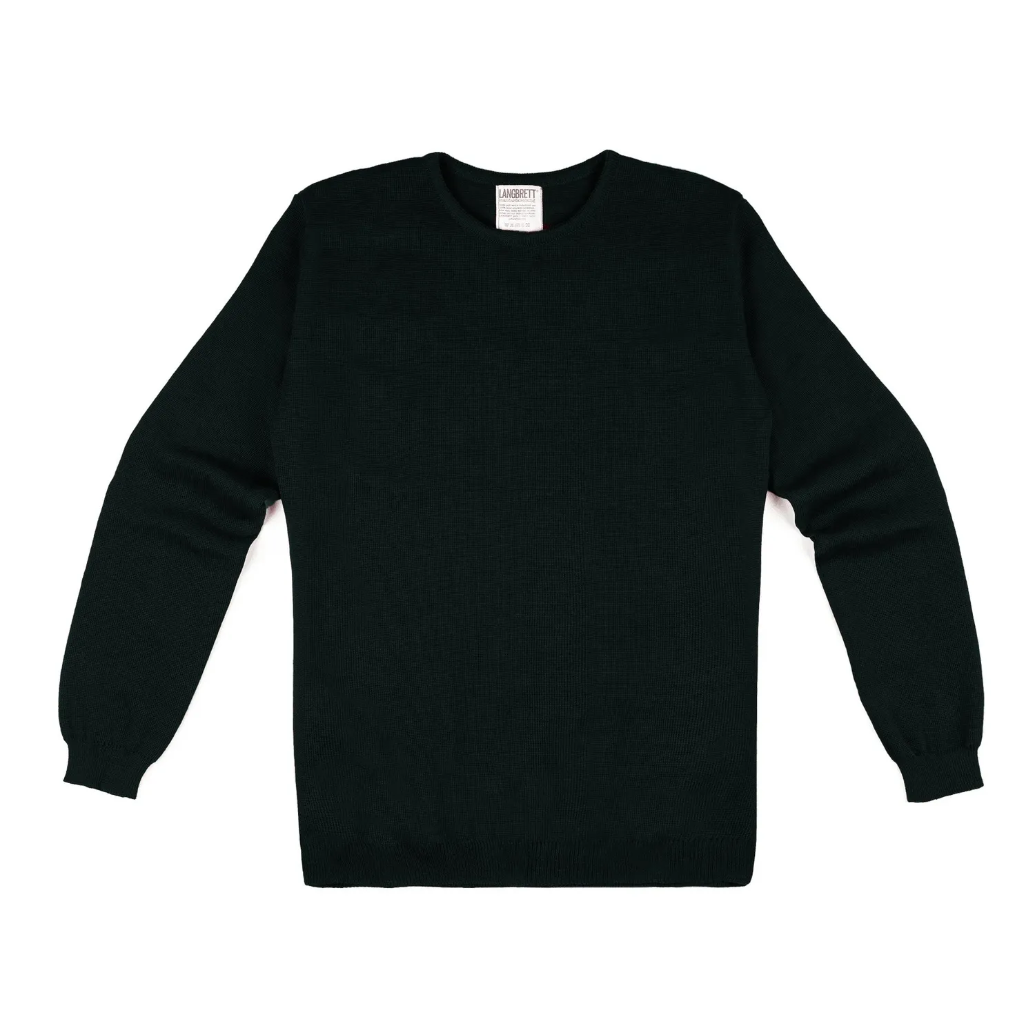 Langbrett Feinstrick Merinowolle Pullover marine fein