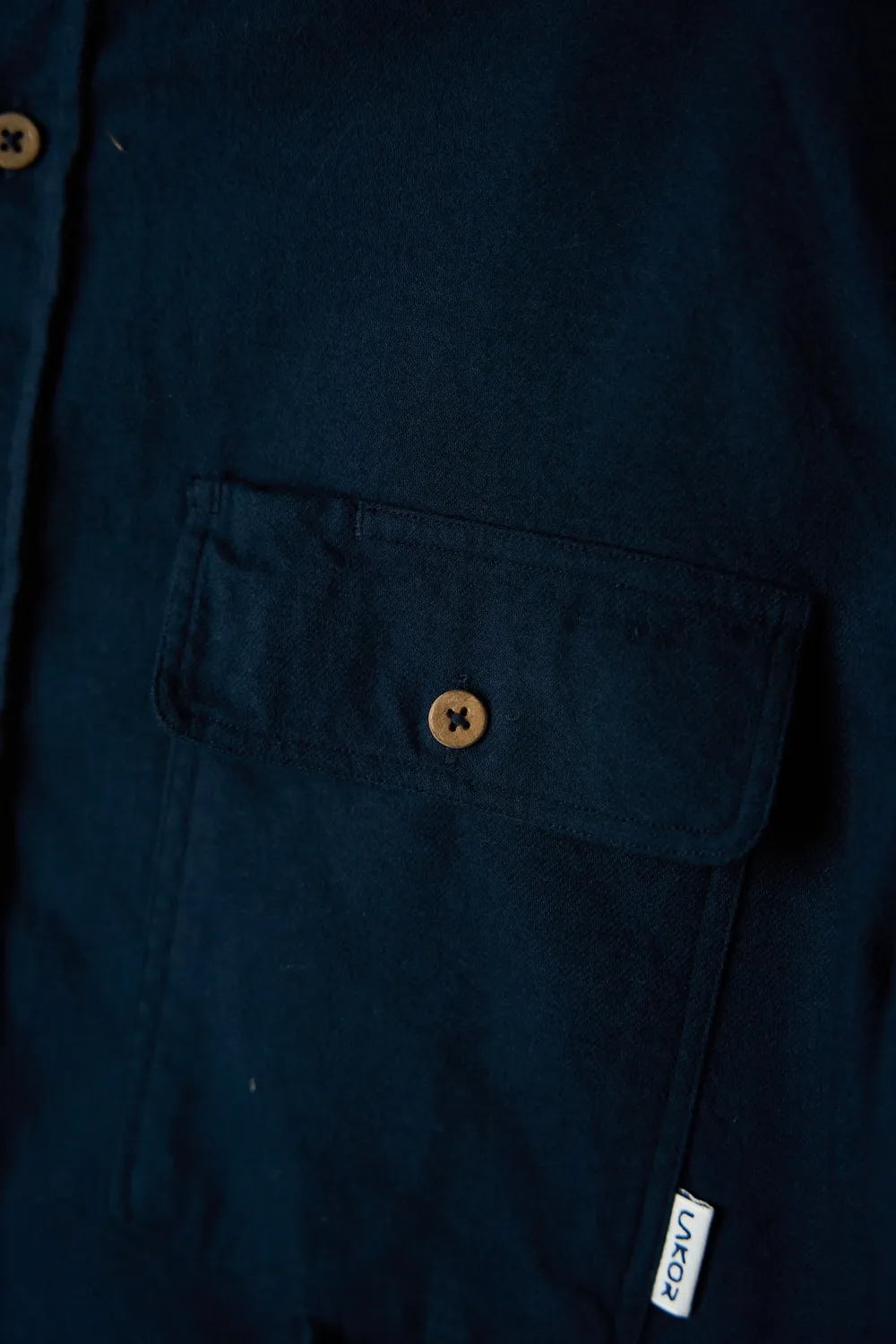 LAKOR Moleskin Hemd blueberry Bio-Baumwolle
