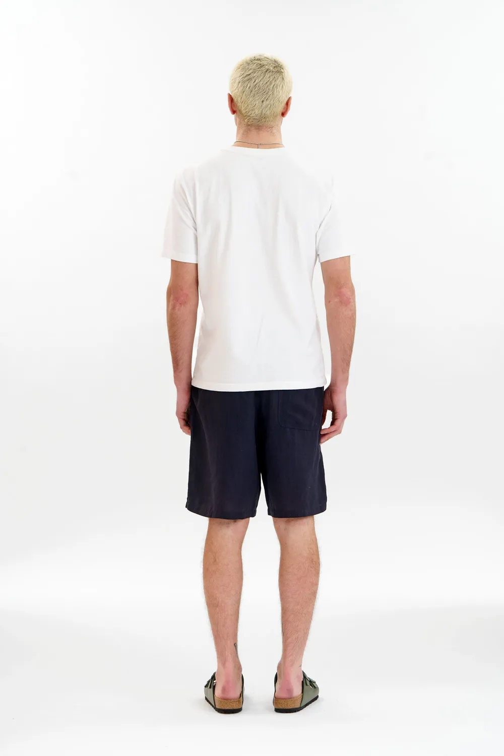 KOMODO JERRY Shorts Navy Tencel-Leinen