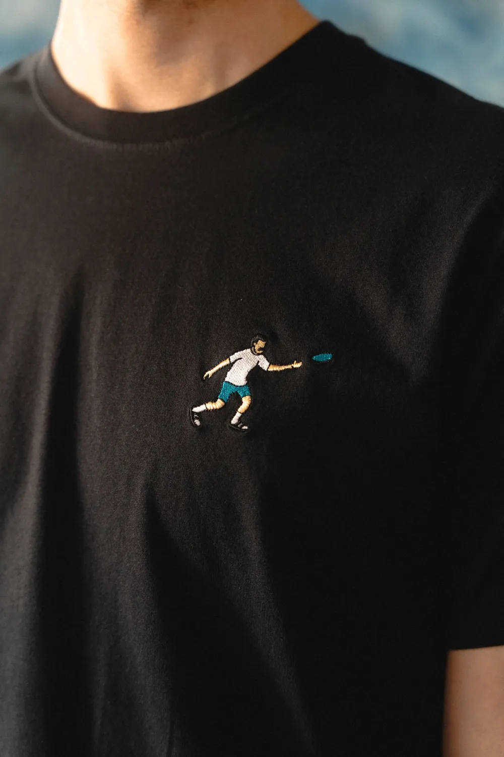 LAKOR Mini Frisbee Player T-Shirt Moonless Night Bio-Baumwolle