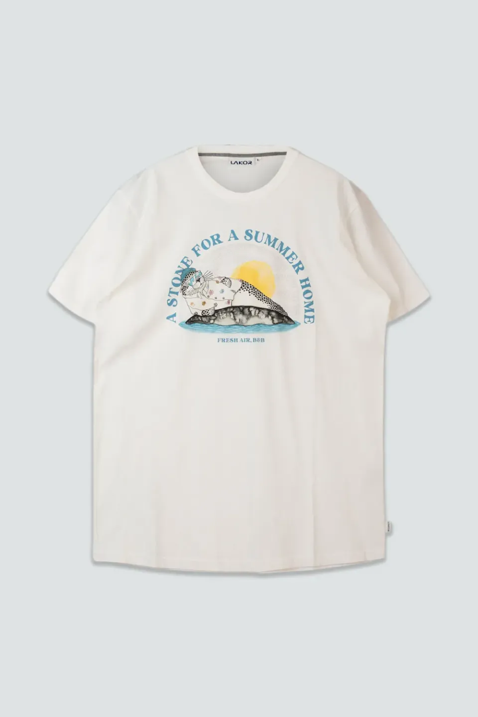 LAKOR Vacation Stone T-Shirt Star White Bio-Baumwolle
