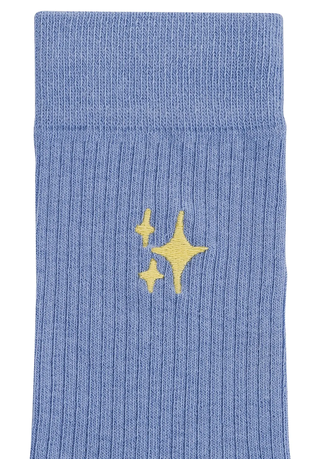 MELA Stickerei Socken forgetmenot stars 35-38 Baumwolle