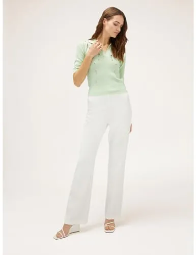 Motivi Spring Summer 24 Polo-Shirt Schmucksteine Pikee