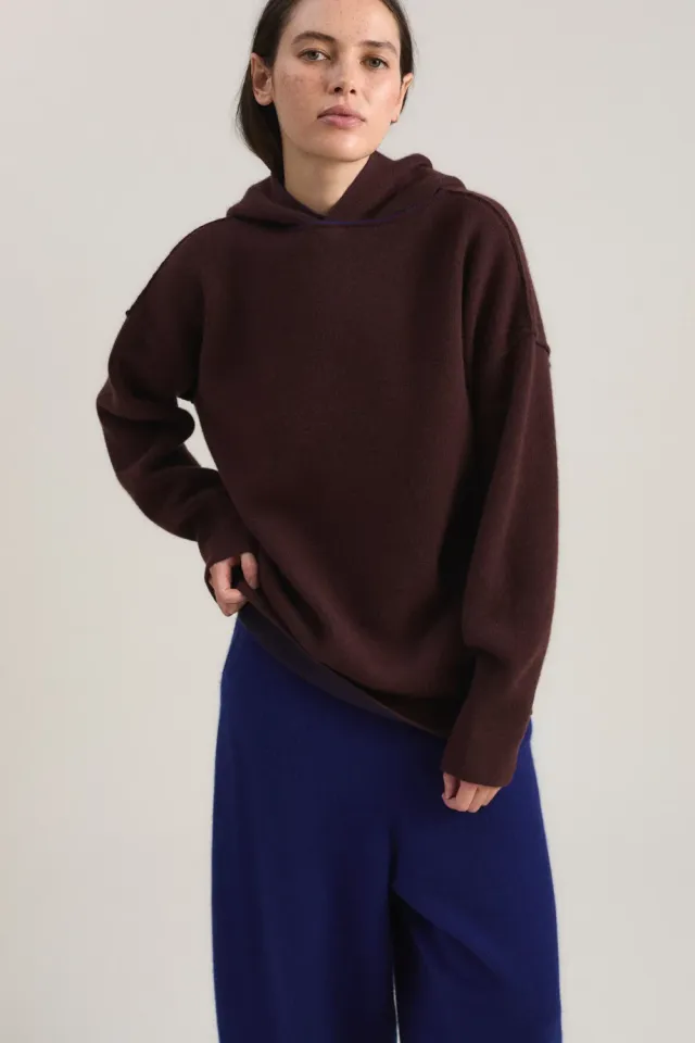 Oyuna Seku Hoodie Carob Ink Cashmere wendbar