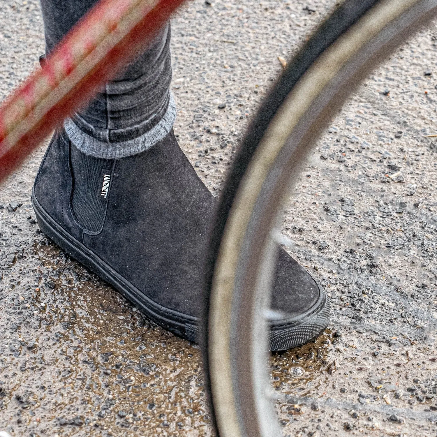 PLD Boots Nubukleder Chelsea-Boots Bio pflanzlich gegerbt