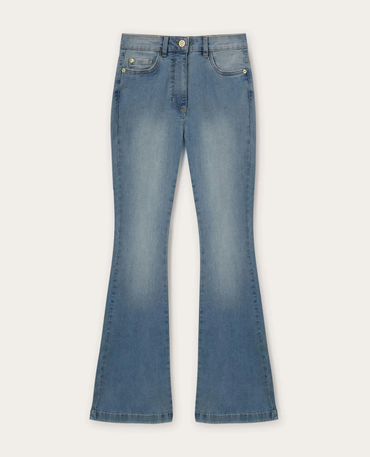 Motivi Elle Flare-Jeans hellblau High Waist