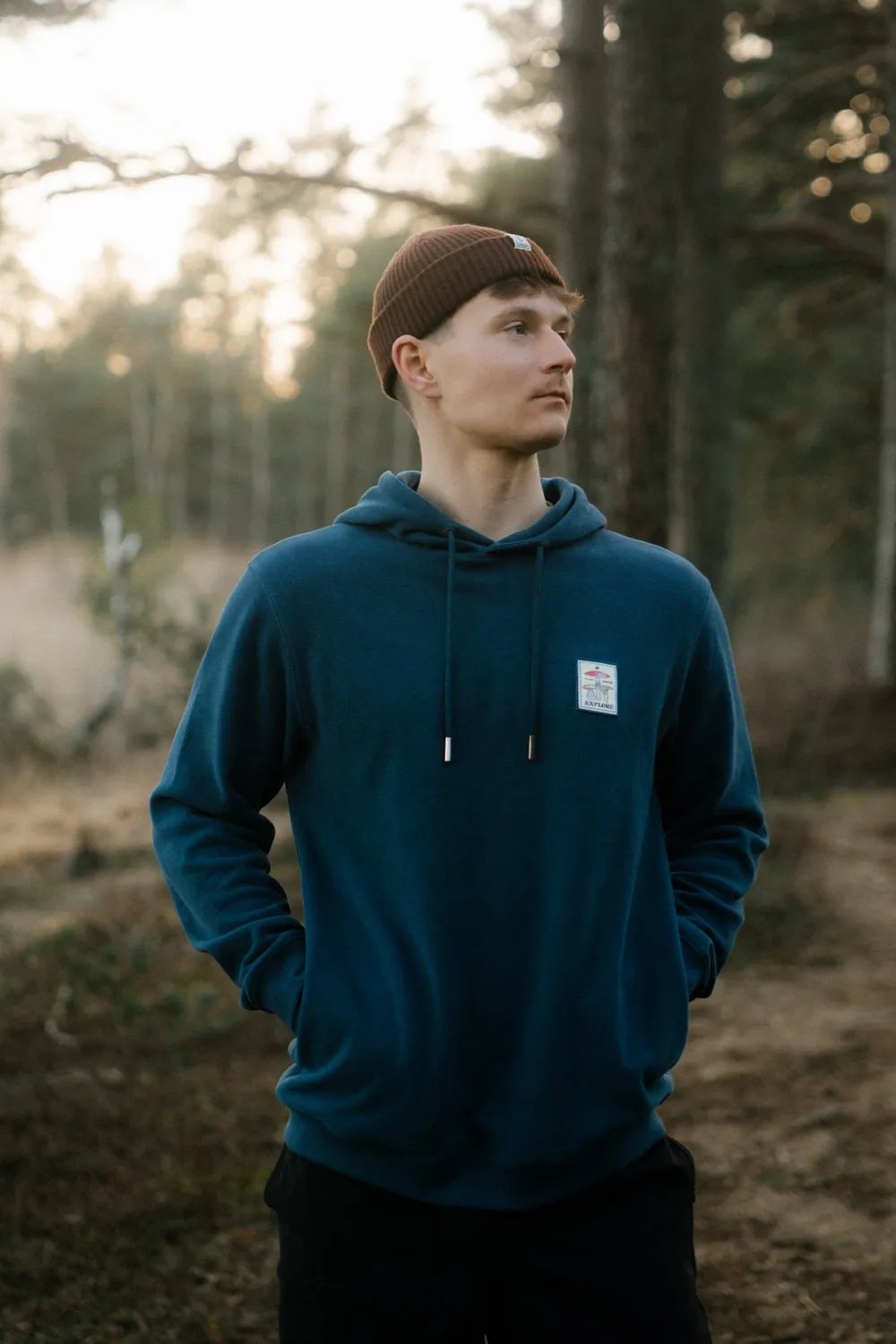 LAKOR Mushroom Trio Hoodie Insignia Blue Baumwollmix