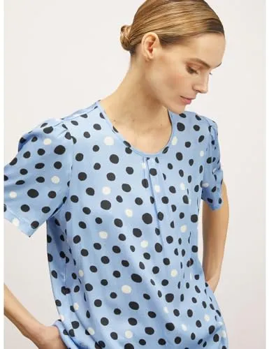 Motivi Bluse Satin Punktmuster Tropfenausschnitt
