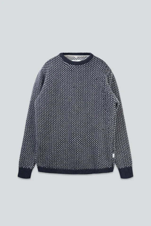 LAKOR Jysk Knit Navy Strickpullover Wolle