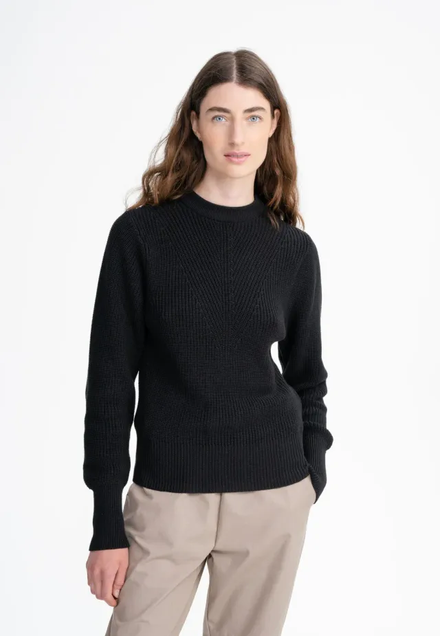 MELA GAURI Strickpullover schwarz aus Fairtrade-Baumwolle