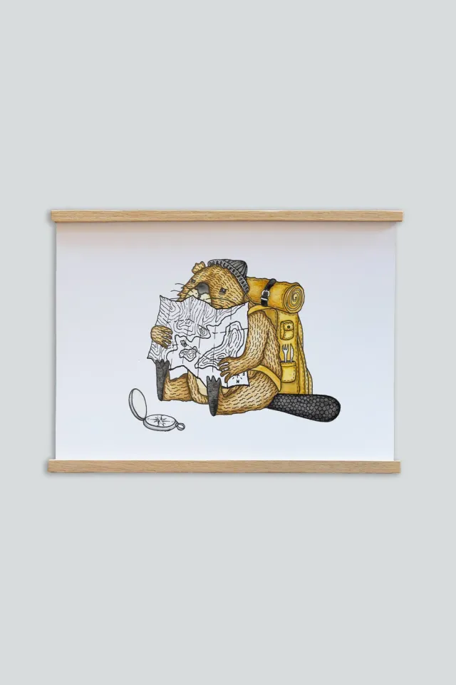 LAKOR Rodents Roadmap Poster White 250g Papier