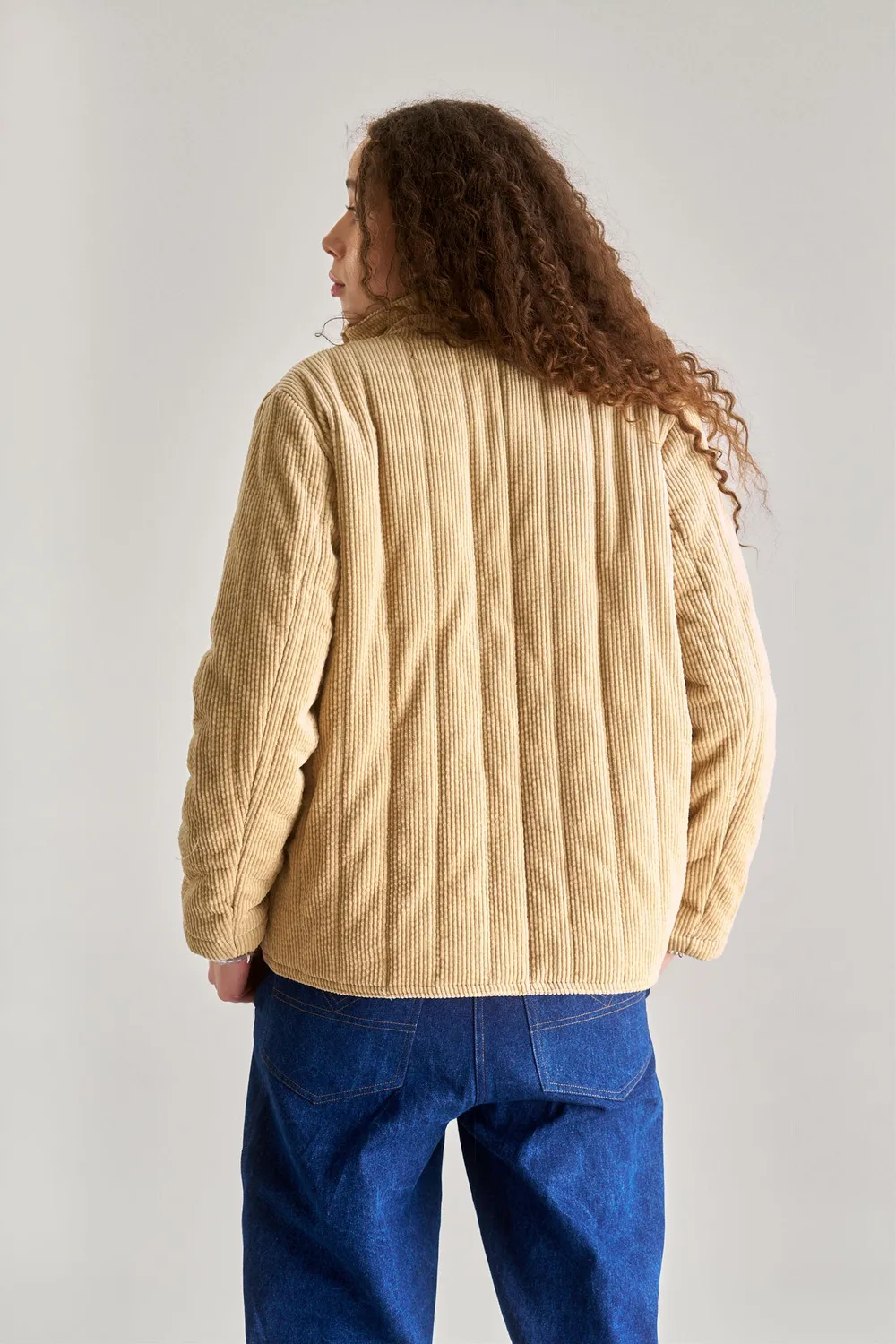 Komodo Georgia Organic Cotton Cord Mantel Croissant wattiert