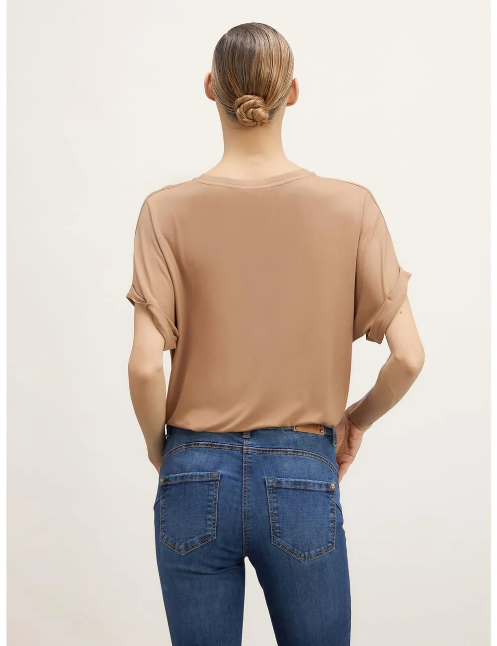 Motivi Oversize T-Shirt mit Lurex-Ausschnitt