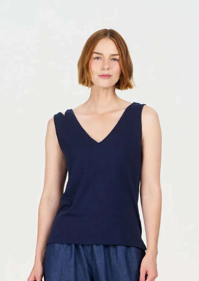 Komodo Mala Top Navy Bio-Baumwolle