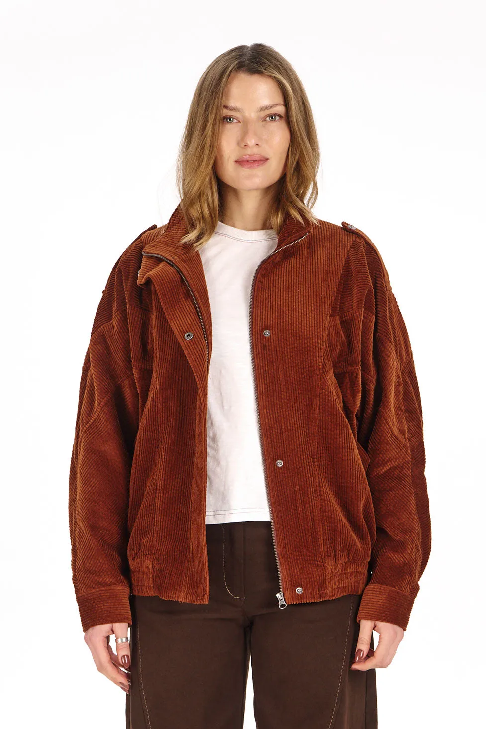 Komodo Hattie Jacke Chestnut Bio-Baumwoll Cord