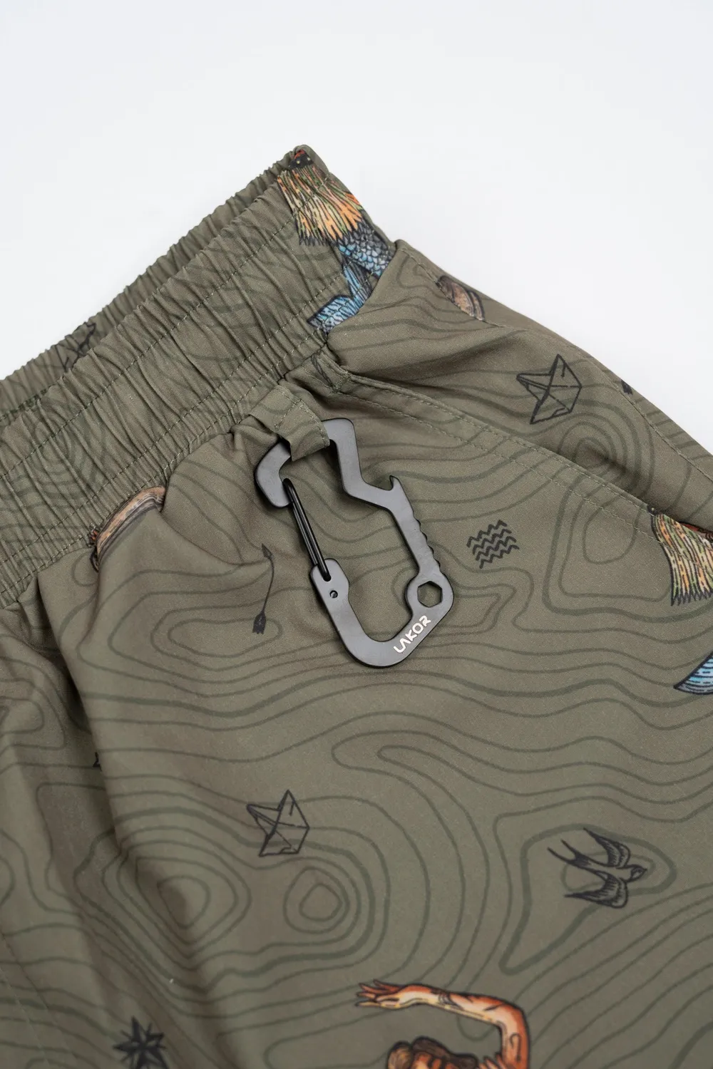 LAKOR Dashboard Hula Swim Shorts Deep Lichen Green