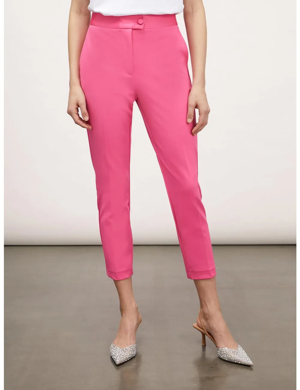 Motivi New York Hose Satineinsätze Stoffhose Jersey