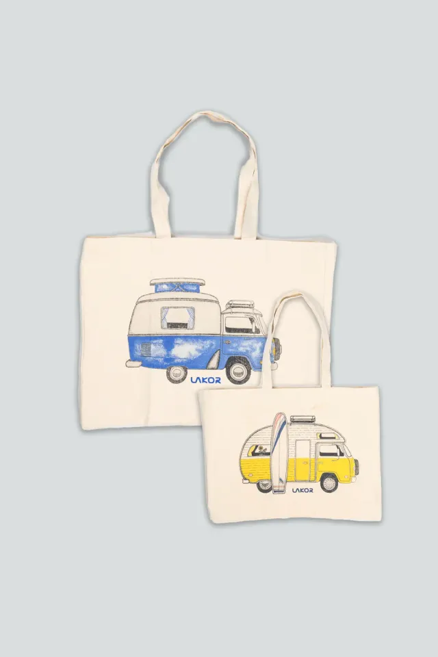 LAKOR Campers Stoffbeutel Off White Recycling-Baumwolle