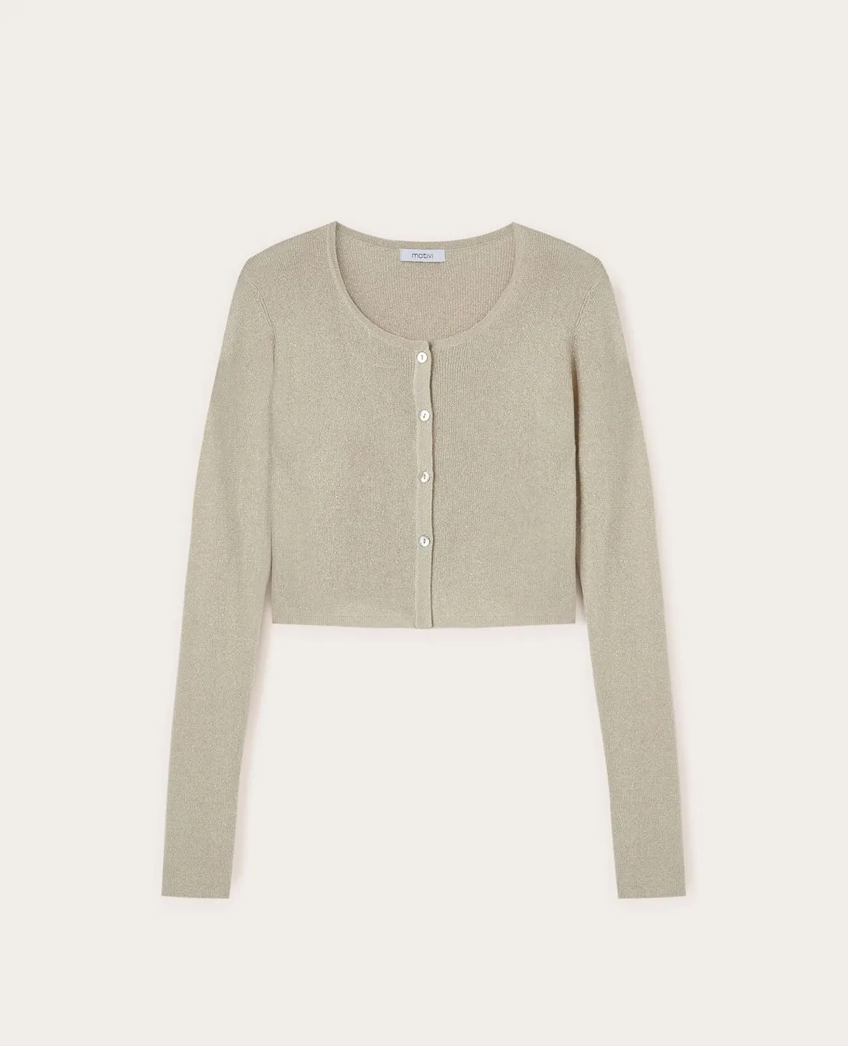 Motivi Cardigan kurz Lurex-Strick Knöpfe