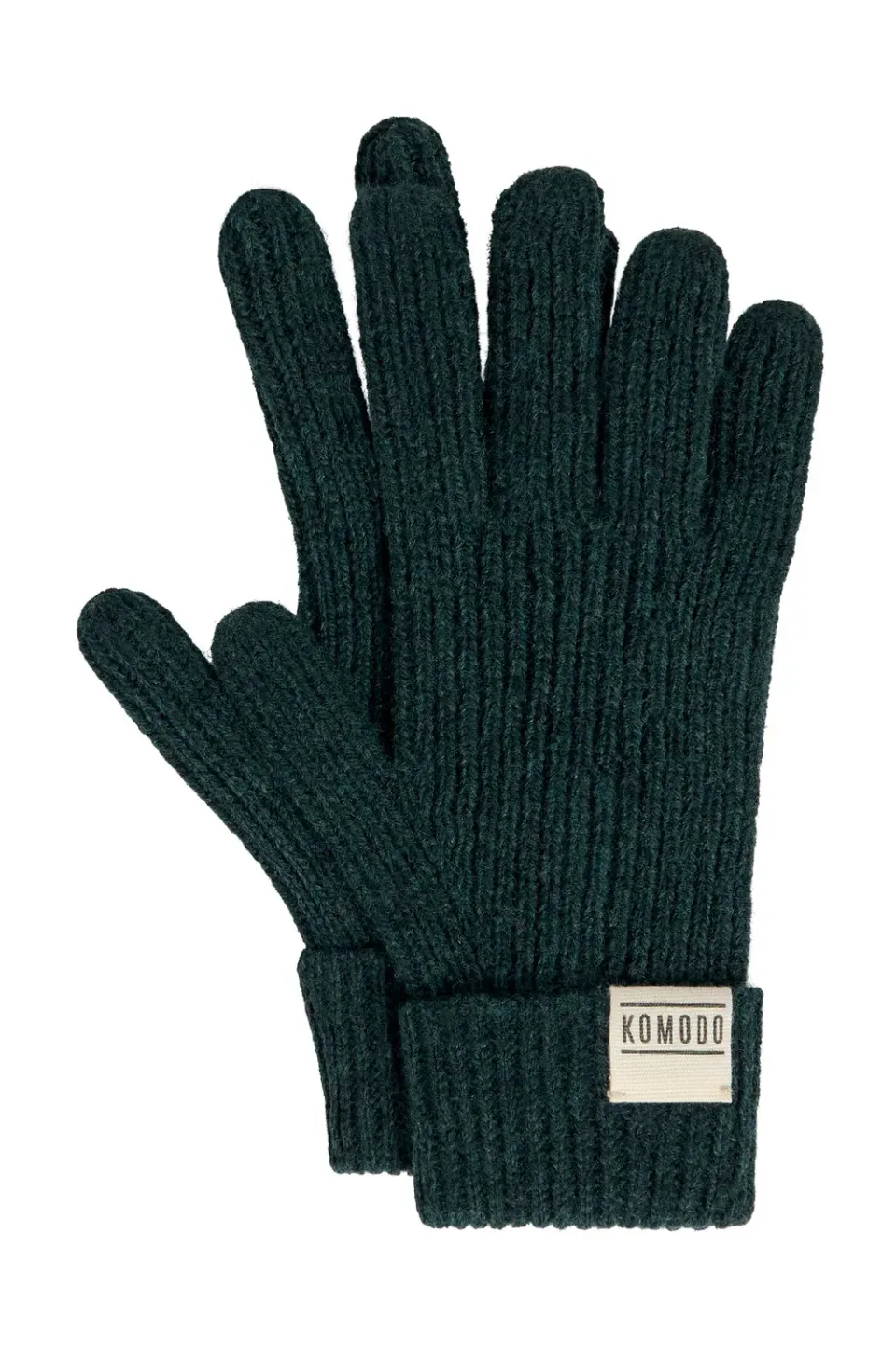 KOMODO PARK Handschuhe Dunkelgrün aus Lammwolle