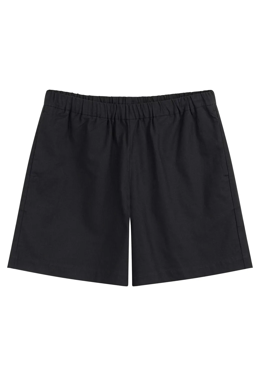 MELA ESWARI Shorts schwarz Crêpe Bio-Baumwolle