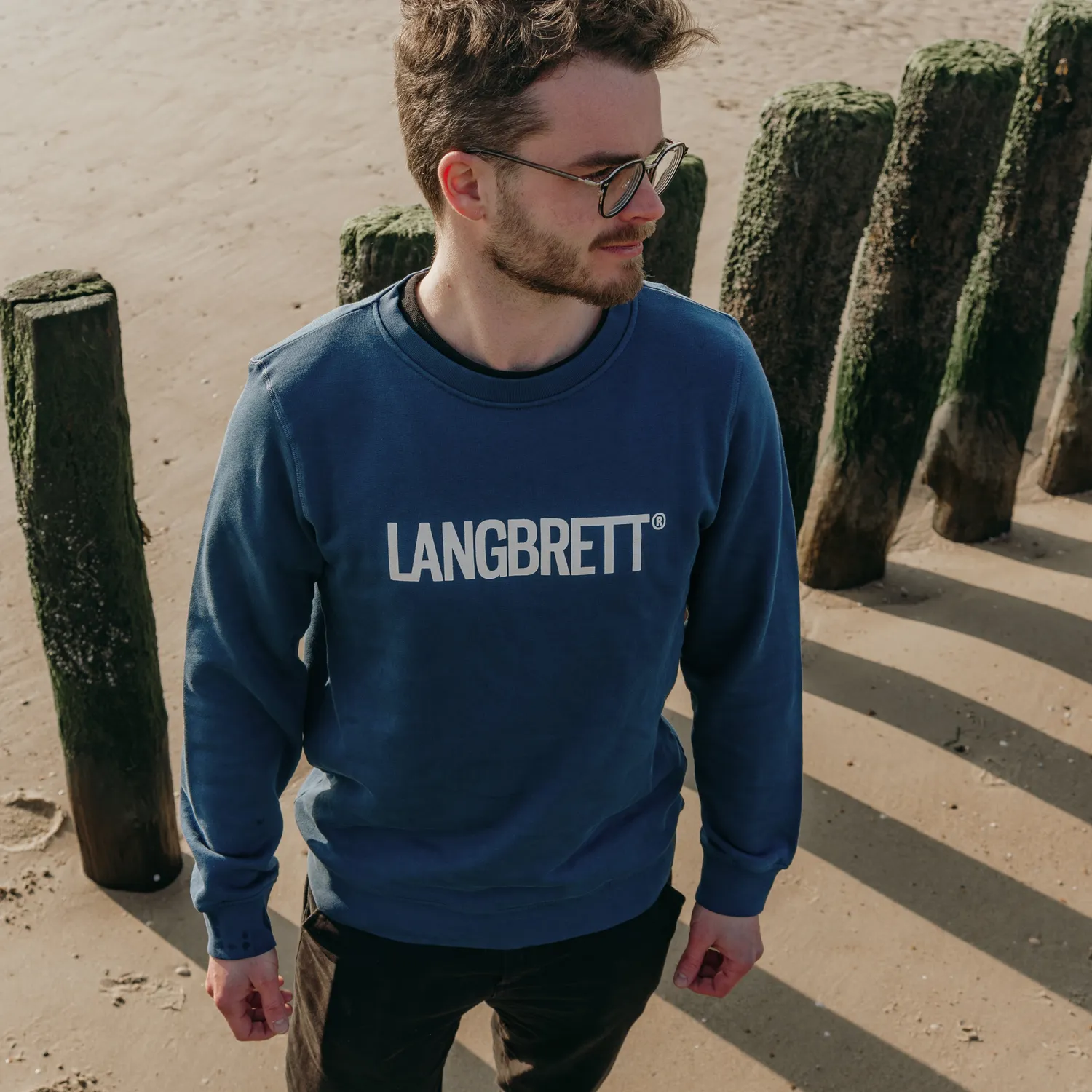 Langbrett Logo-Sweater Unisex dunkelblau