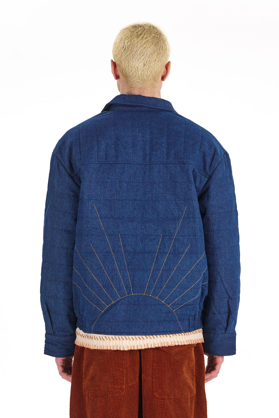 Komodo Frankie Jacke Denim gesteppt Bio-Baumwolle