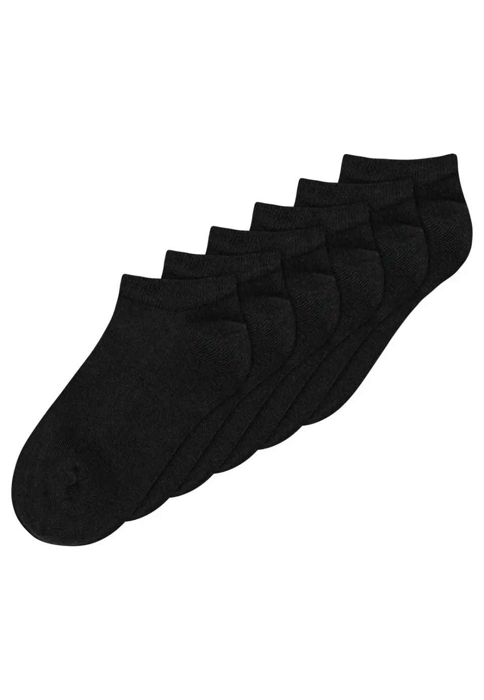 MELA Sneaker Socken 6er-Pack schwarz Bio-Baumwolle
