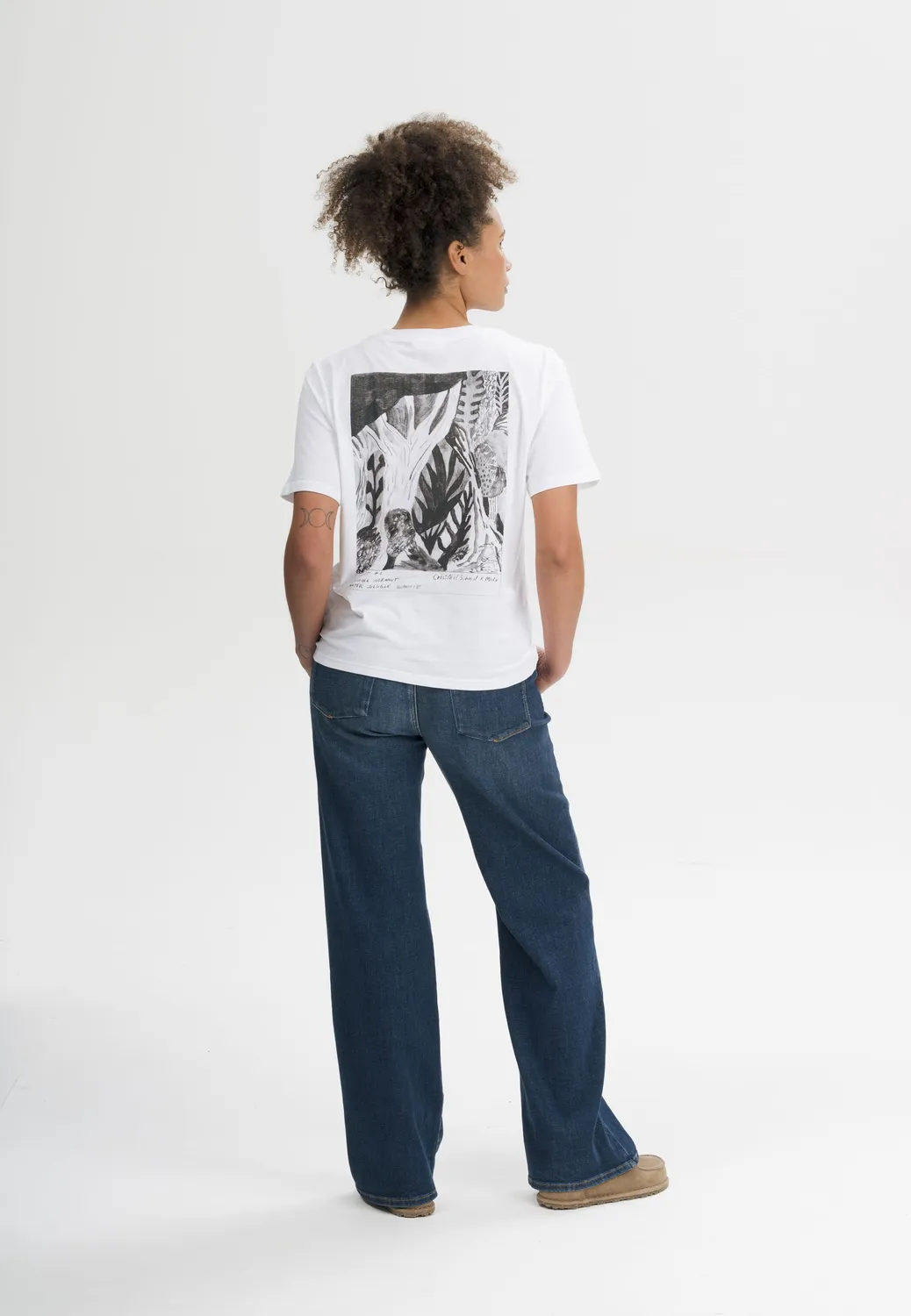 MELA Tanika T-Shirt Cristobal weiß forest Bio-Baumwolle