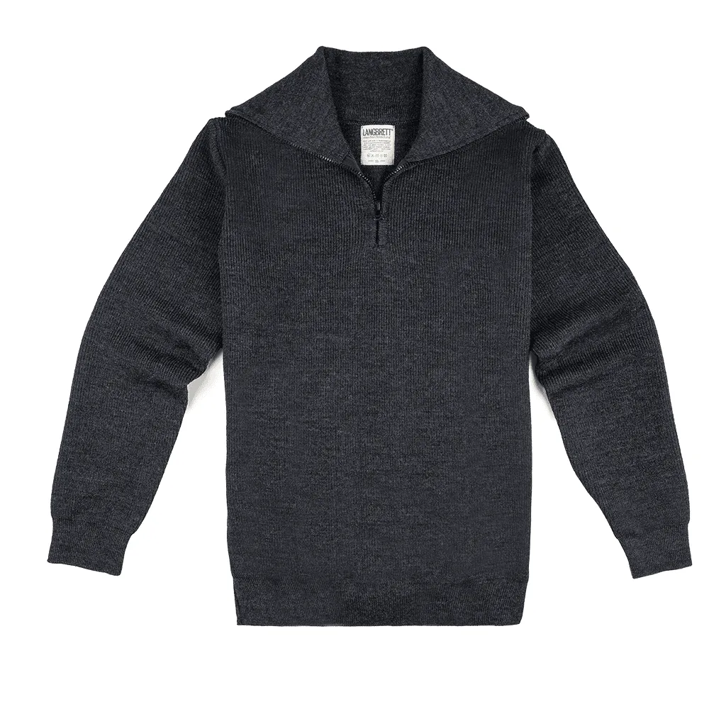 Langbrett Troyer Pullover Bio-Schurwolle dunkelblau