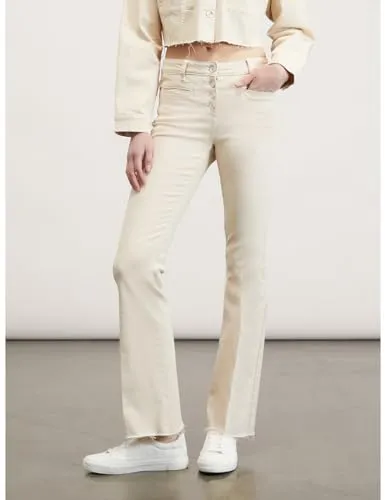 Motivi Flare-Hose Stretch Fransensaum Bügelfalte