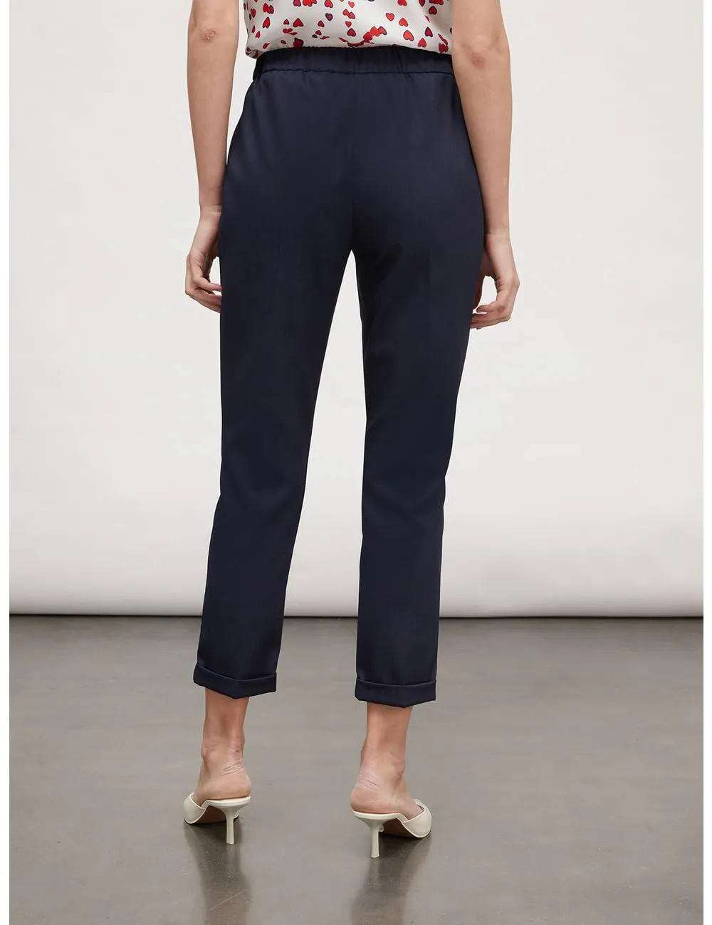 Motivi Spring Summer 24 Regular-Hose Aufschlag Stretch