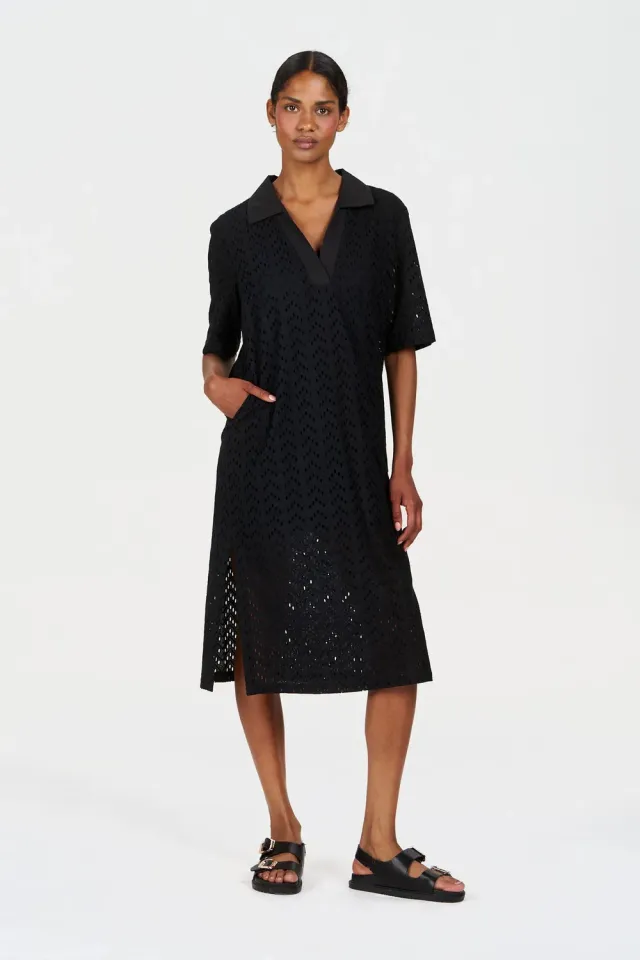 Komodo Delilah Kleid Schwarz Bio-Baumwolle