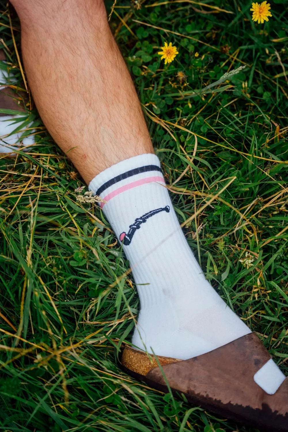 LAKOR Lakridspibe Tennis Socken Weiß Bio-Baumwolle